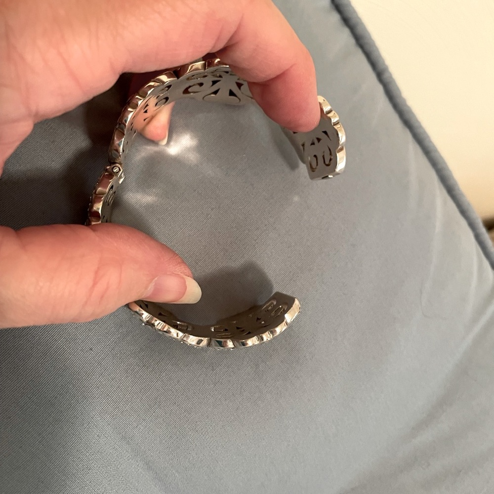 Brighton filigree cuff bracelet w/crystal accents - Picture 4 of 5